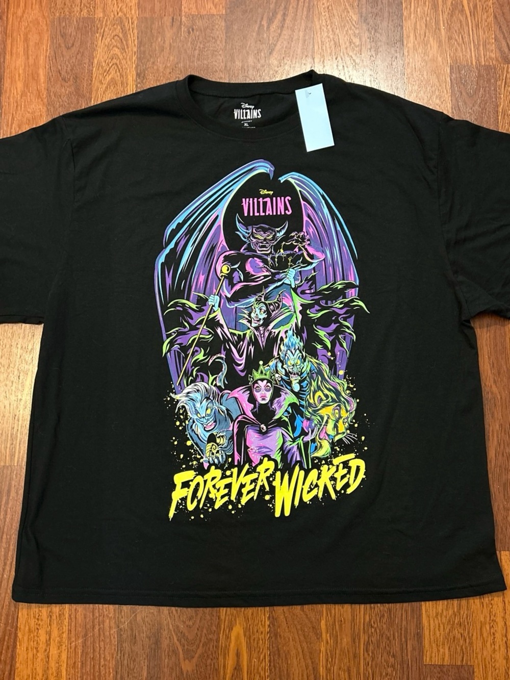Disney Villains Forever Wicked Halloween Black Tshirt Size XL NWT